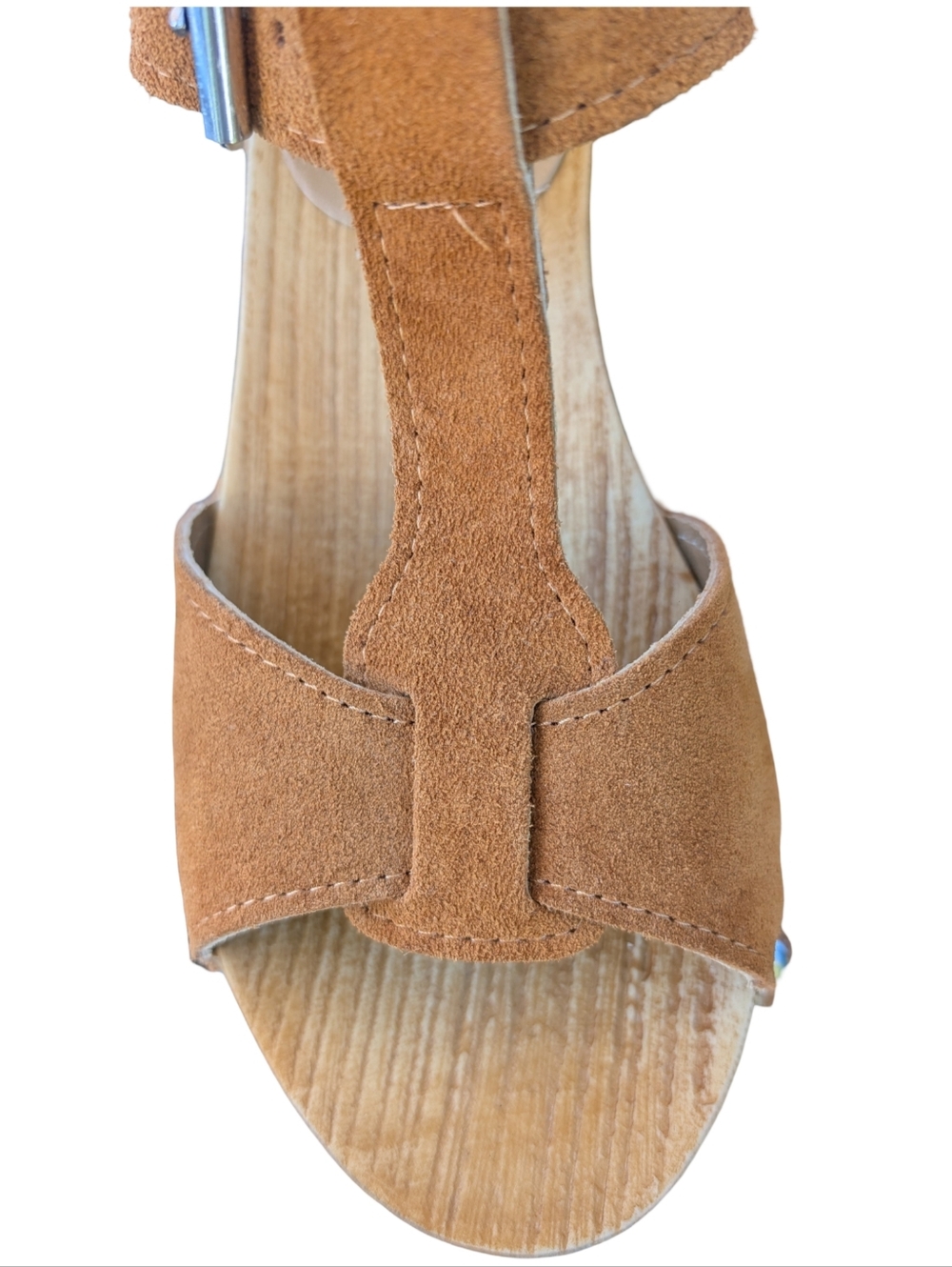 Steve Madden Emmilyn Tan Suede Platform Clog Sandal Size 7 - Picture 7 of 8